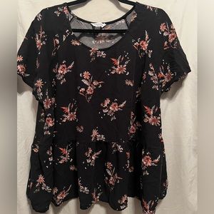 Floral Peplum Top - Arizona Jeans Co